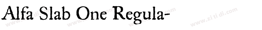 Alfa Slab One Regula字体转换